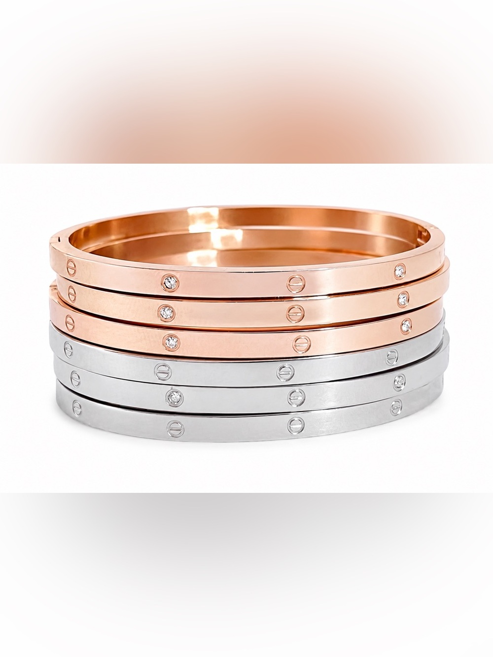 Tiny Love Duo Bracelet Set for Small Wrists (Set of 2)
